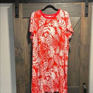 Red Floral Print Dress